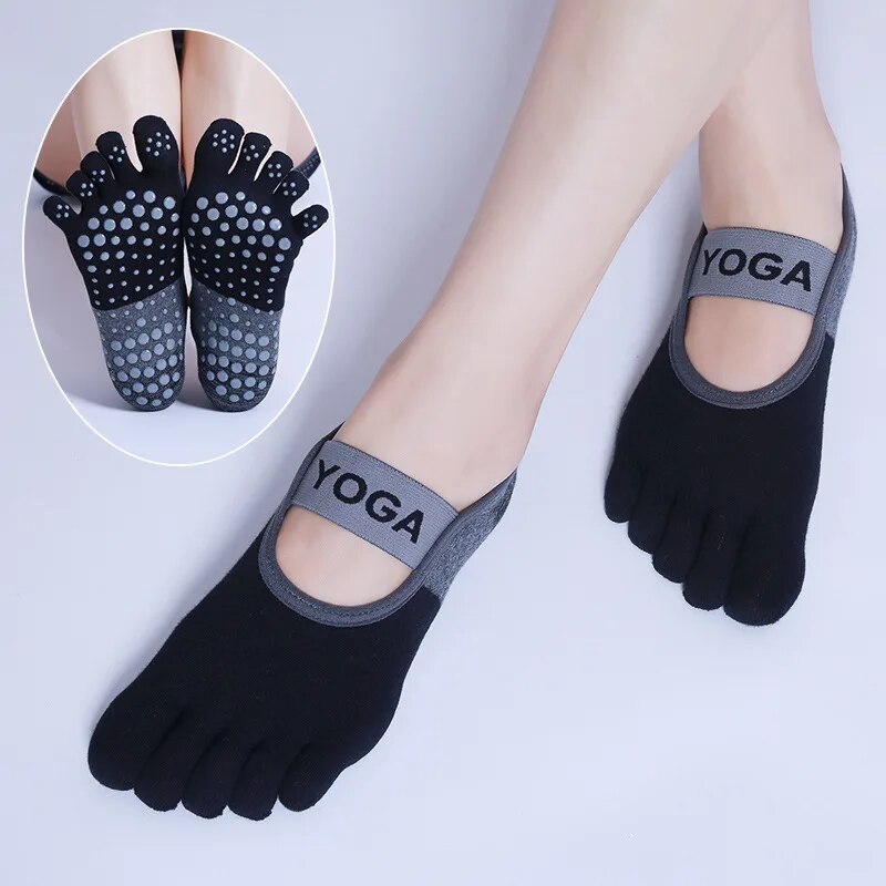 Pilates Yoga And Gym - Ladies Breathable Yoga Socks Silicone Non-Slip