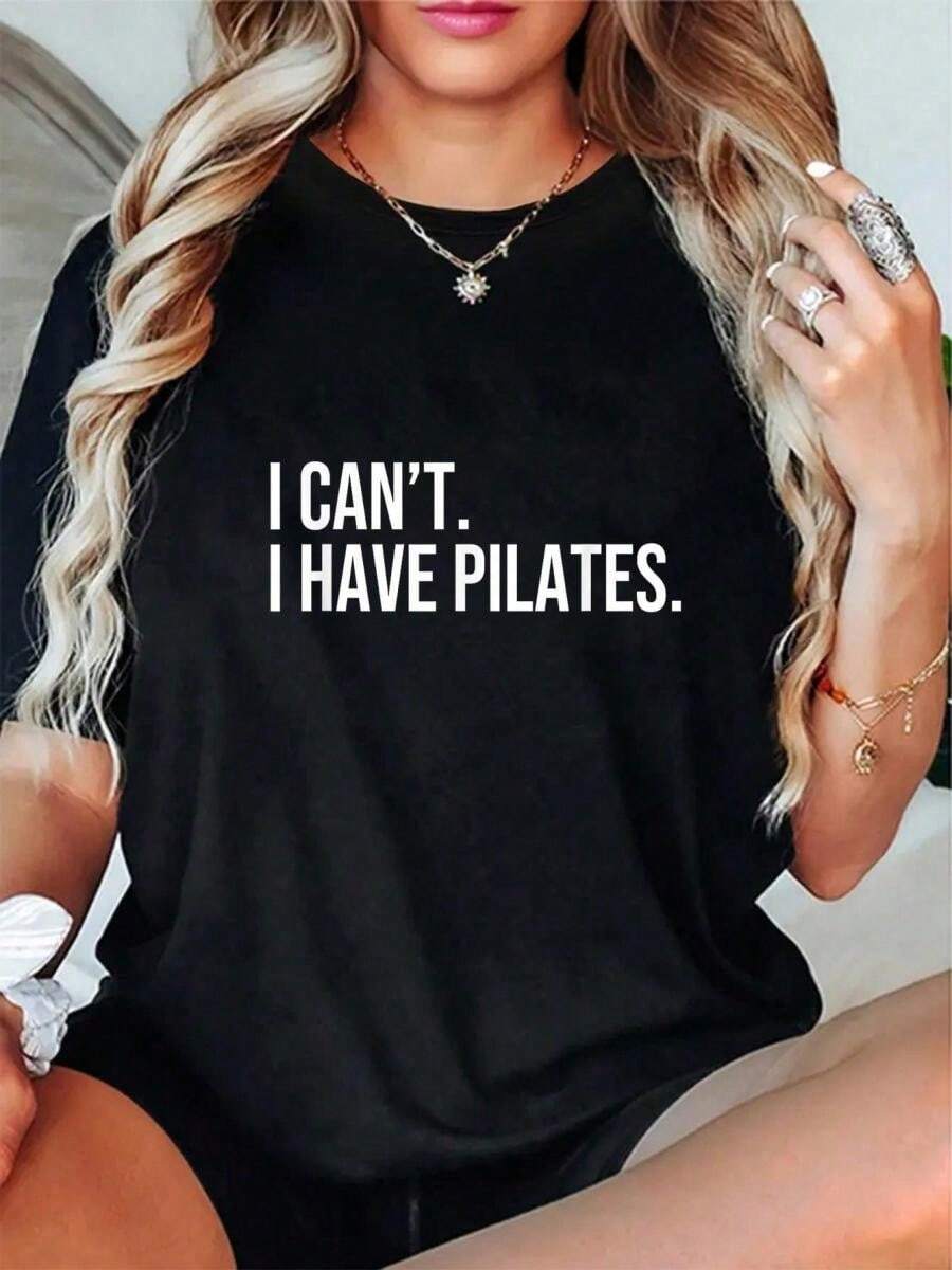 Pilates & Yoga En Talavera Raquel Díaz - 100% Cotton Casual Short Sleeve Tee