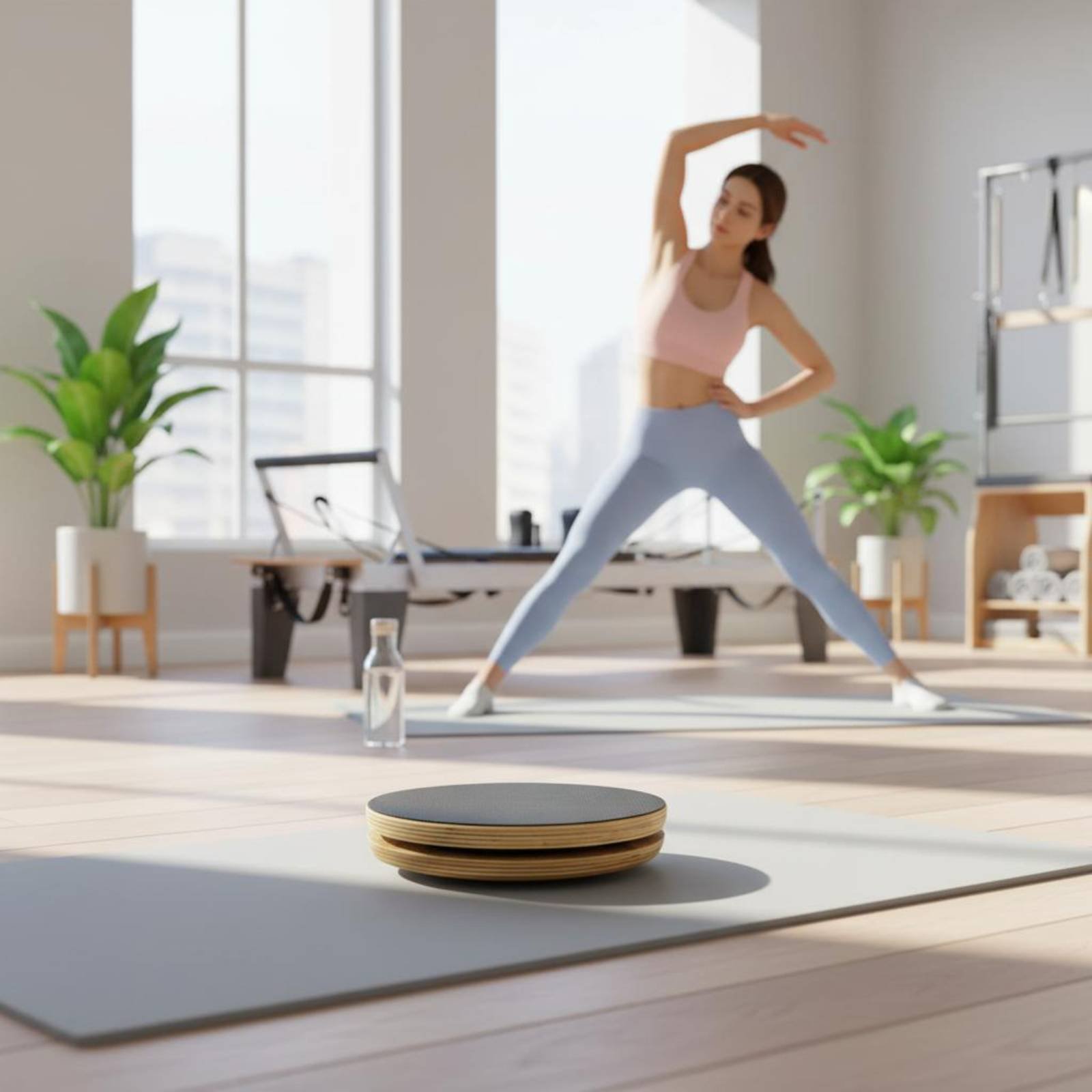 Pilates & Yoga En Talavera Raquel Díaz - 2 Pieces Wooden Pilates Disc Solid