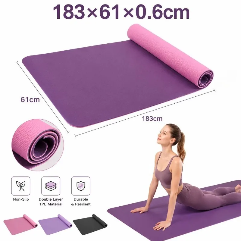 Pilates With Yoga - Yoga Mats Anti-slip Sport Fitness Mat