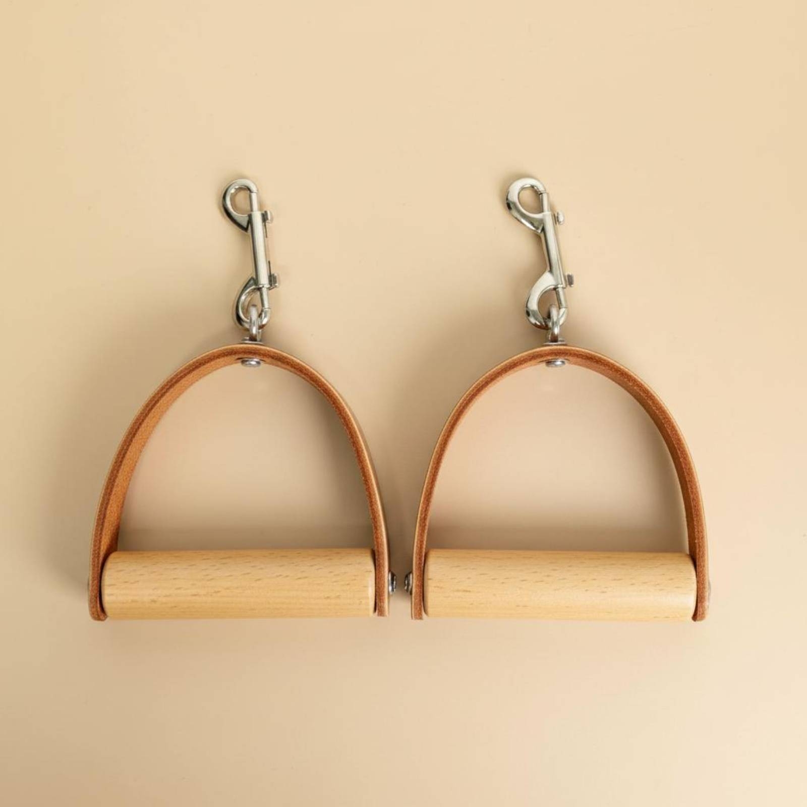 2 Pieces Leather Wood Handles  - Pilates & Yoga En Talavera Raquel Díaz ulasan dan harga
