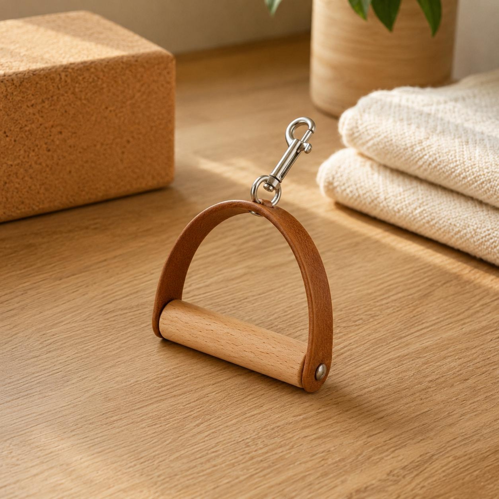 2 Pieces Leather Wood Handles  - Pilates & Yoga En Talavera Raquel Díaz ulasan dan harga