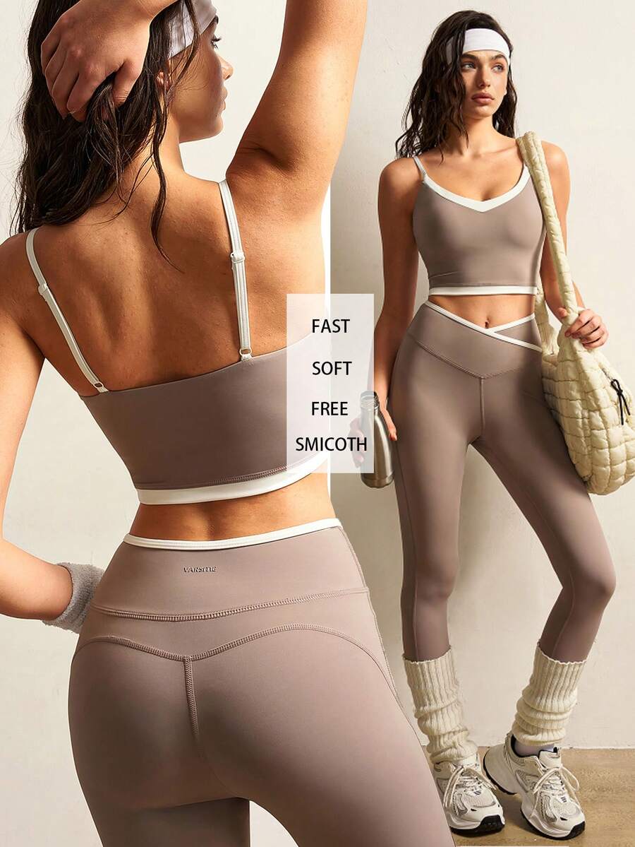 Womens Cropped V-Neck Tank Top - Pilates V Yoga ulasan dan harga