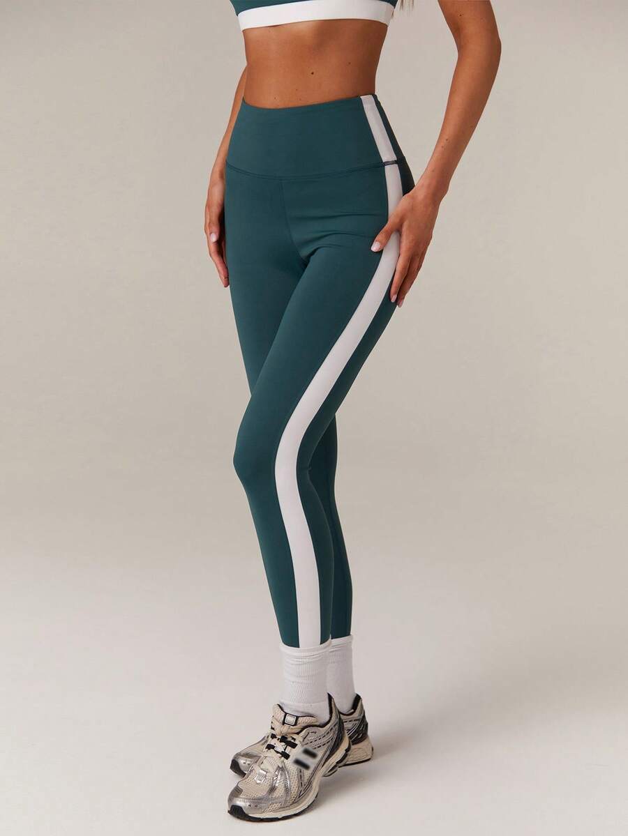 Women Dark Green Contrast Pila - Pilate Yoga Workout ulasan dan harga
