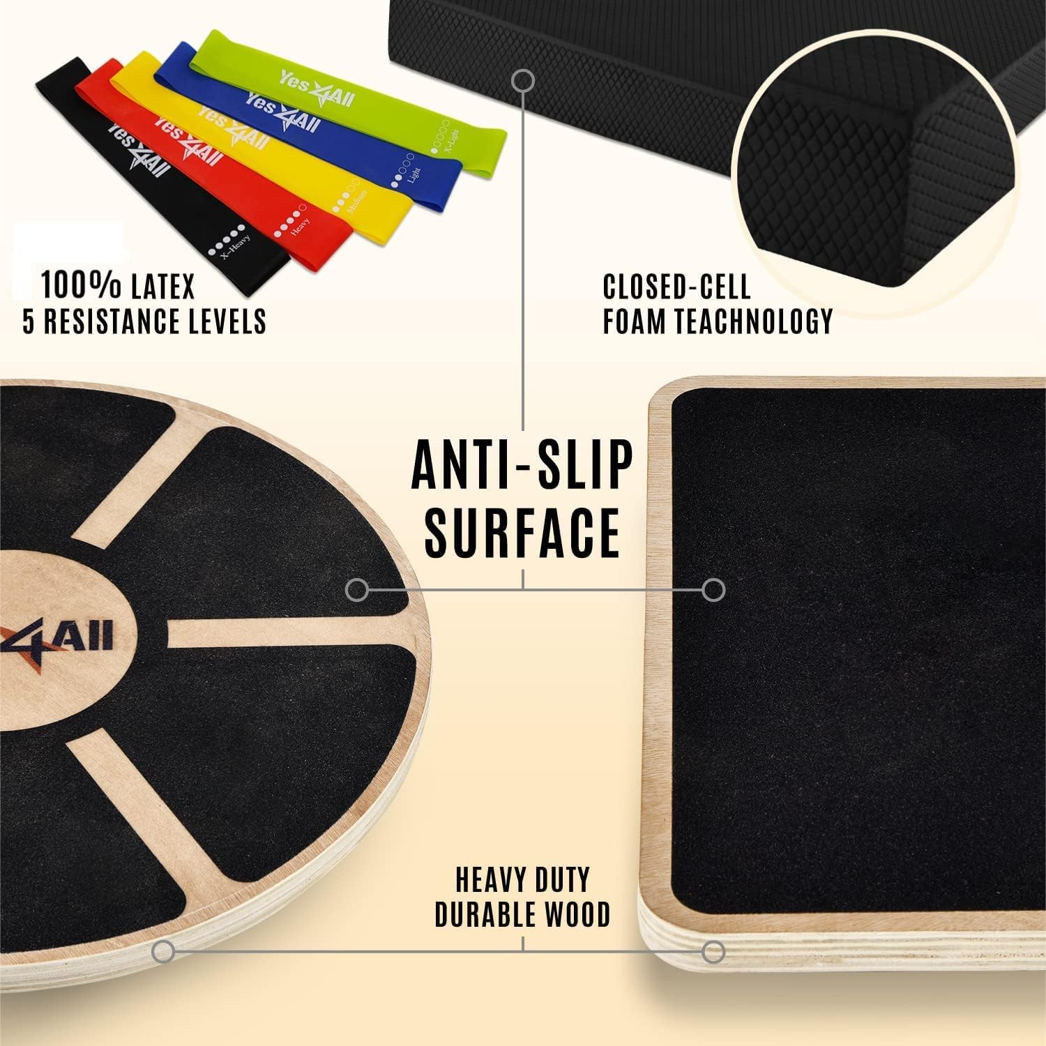 Versatile Wooden Wobble Balanc - Balance Board Wobble ulasan dan harga