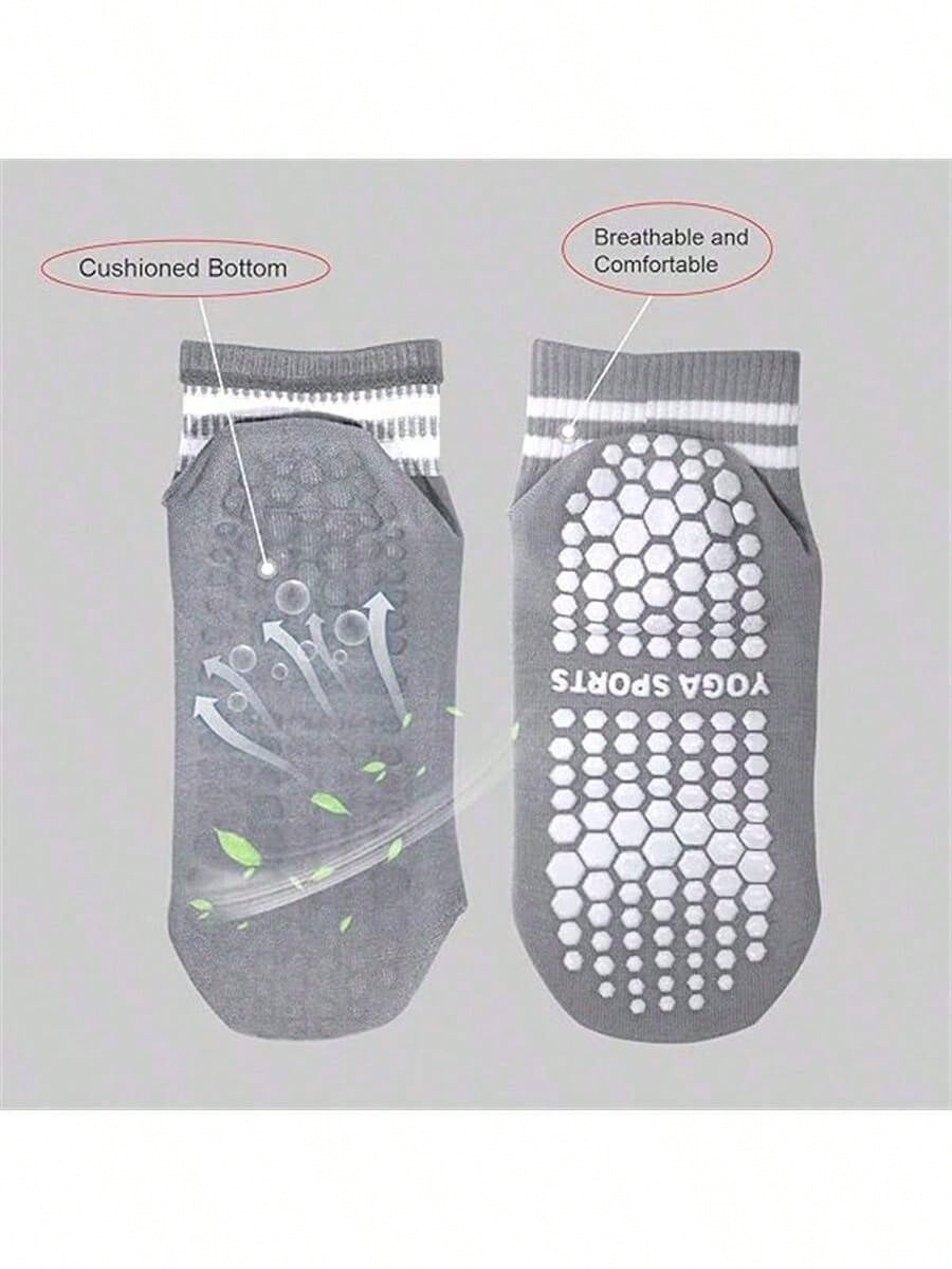 5 Pairs Women Double Stripe No - Pilates With Yoga ulasan dan harga