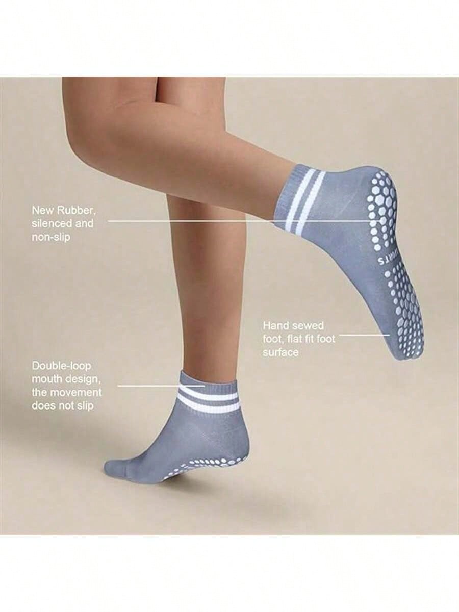 5 Pairs Women Double Stripe No - Pilates With Yoga ulasan dan harga