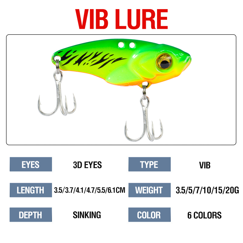 6PCS Metal VIB Lure 5g 7g 10g  - Balance Board Wobble ulasan dan harga