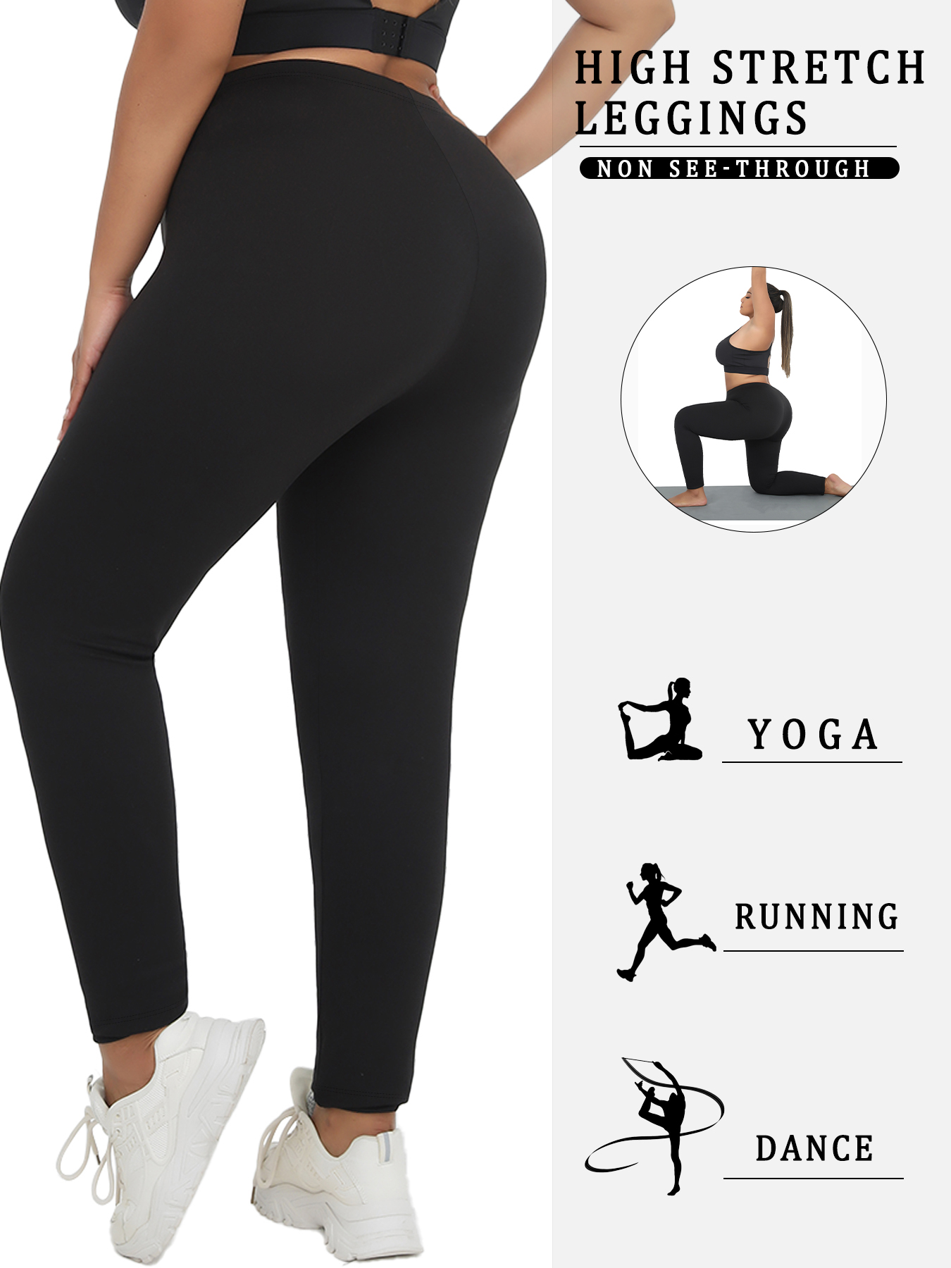 Plus Size Super Soft Sport Leg - Pilates Yoga Leggings ulasan dan harga