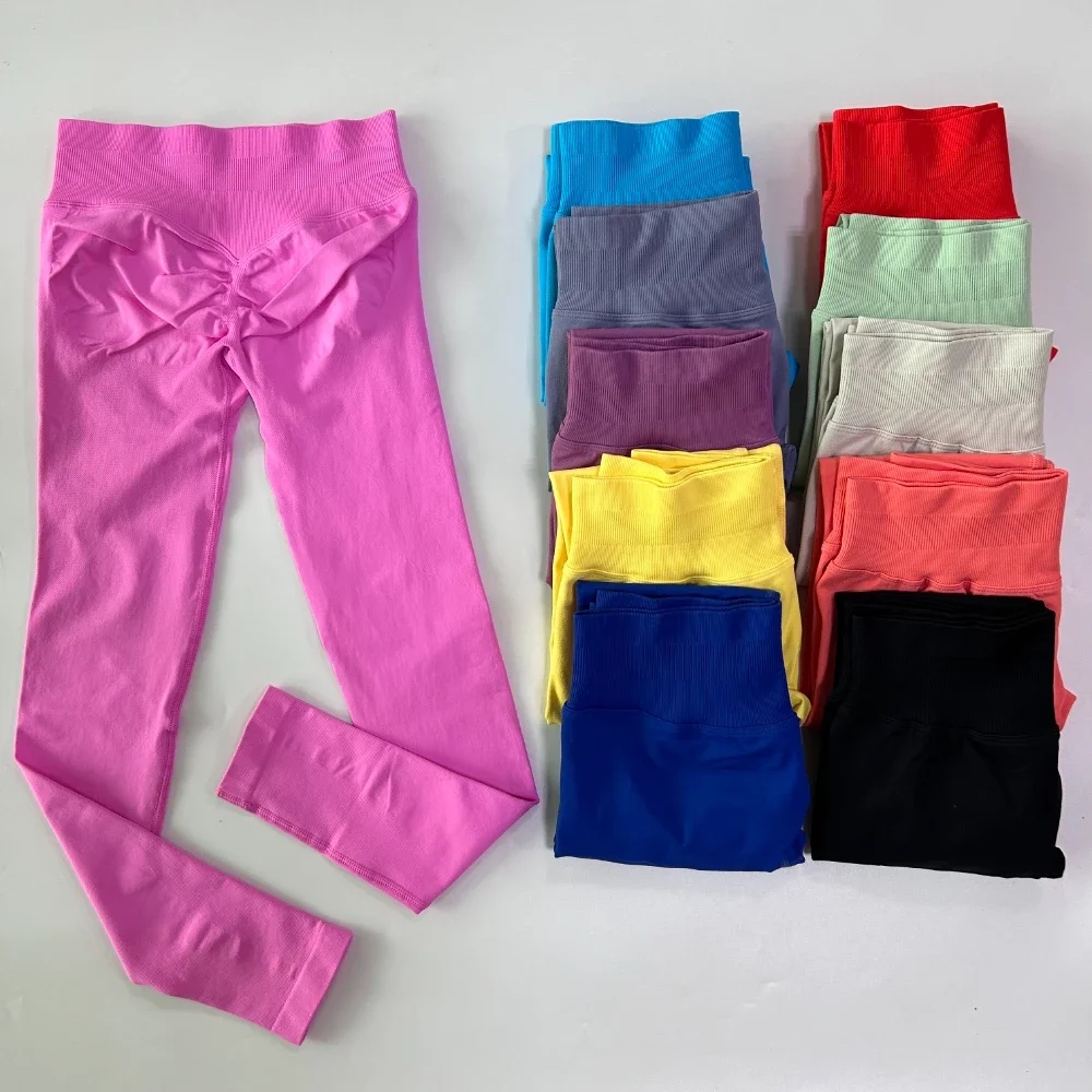Yoga Leggings Women Low Ribbed - Pilates Yoga Leggings ulasan dan harga