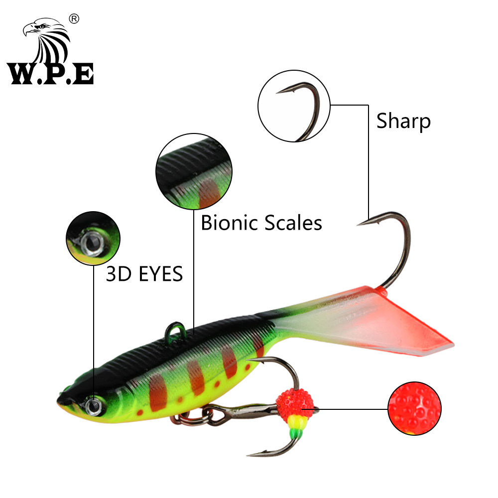 W.P.E Ice Fishing Lure 1pcs 60 - Balance Board Wobble ulasan dan harga