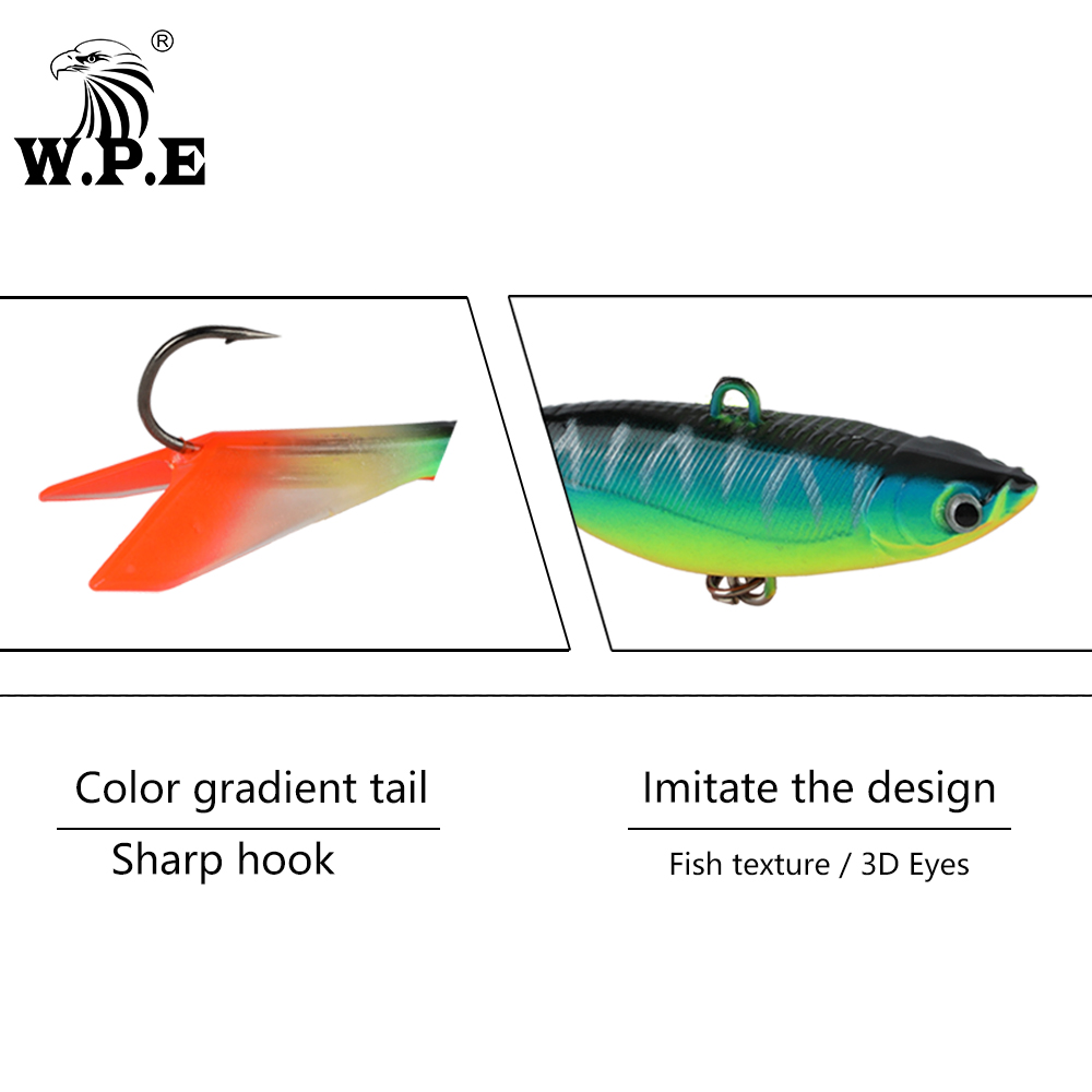 W.P.E Ice Fishing Lure 1pcs 60 - Balance Board Wobble ulasan dan harga