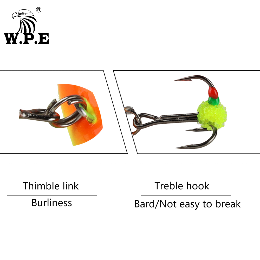W.P.E Ice Fishing Lure 1pcs 60 - Balance Board Wobble ulasan dan harga