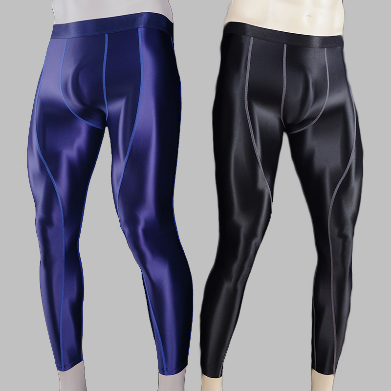 Men Glossy Swimming Trunks Str - Pilates Yoga Leggings ulasan dan harga
