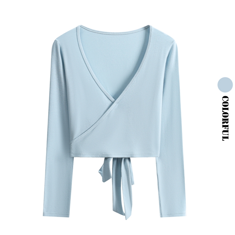 DRUR Long Sleeve Wrap Yoga Top - Pilates V Yoga ulasan dan harga