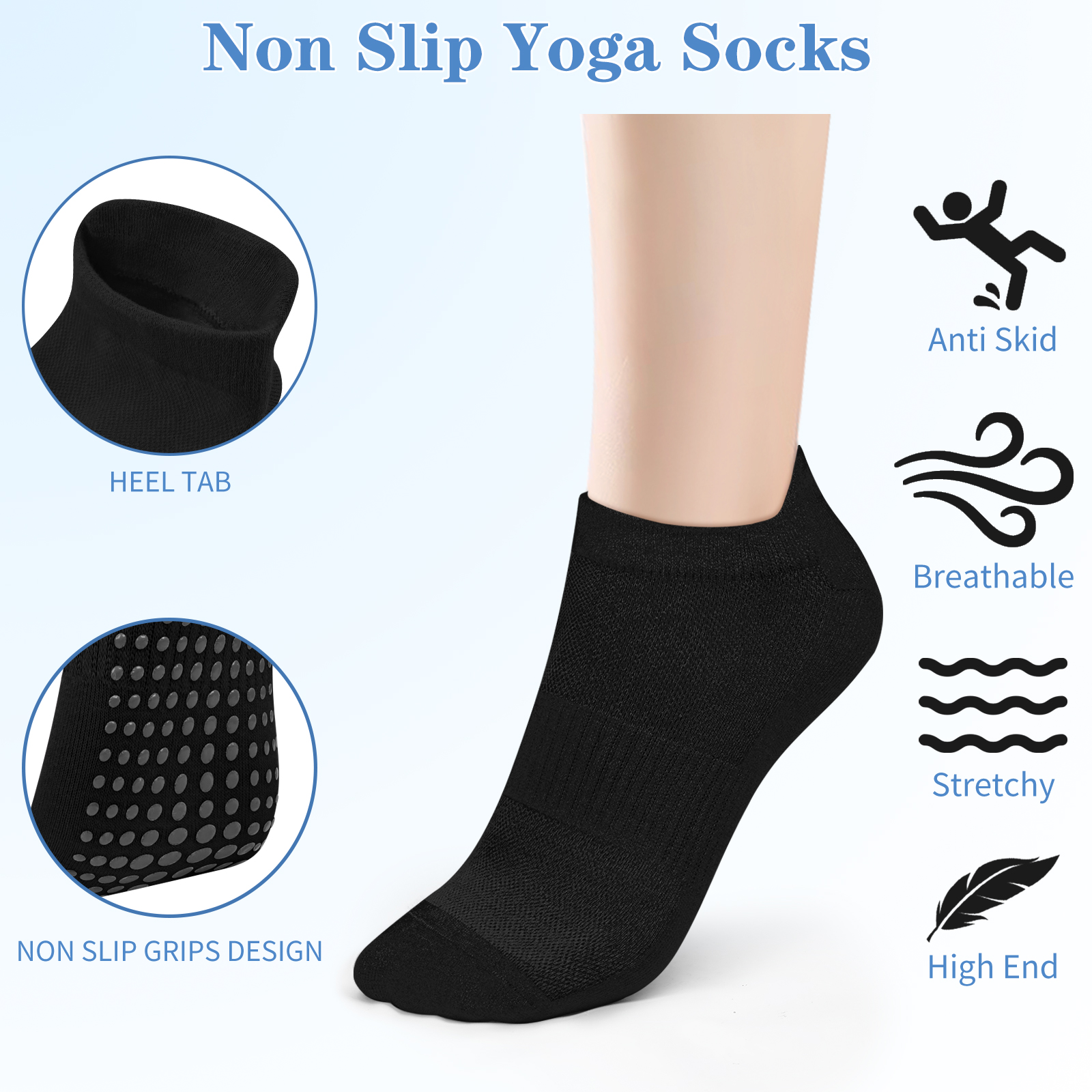 3 Pairs Yoga Socks Women Cotto - Pilates Yoga And Gym ulasan dan harga